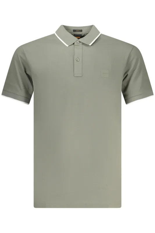 BOSS MEN S SHORT-SLEEVE POLO SHIRT GREEN made by Hugo Boss