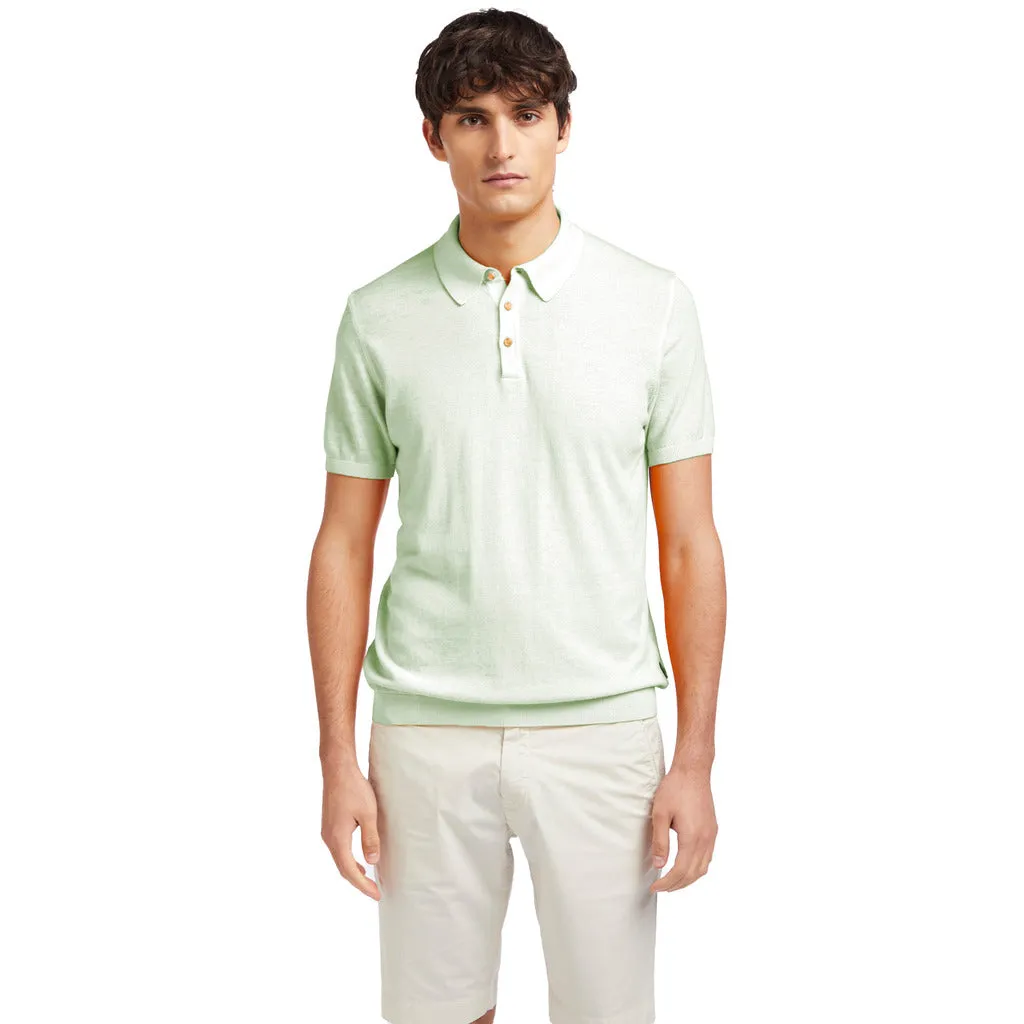 AT.P.CO short-sleeved cotton polo shirt sold by Siebentaschen