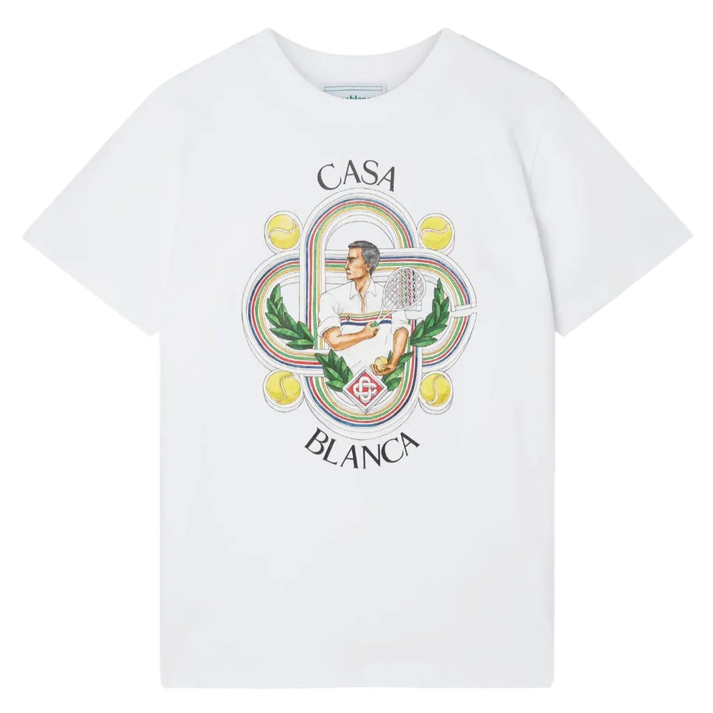 casablanca - T-shirt & Top - mf23-jts-00103-bianco sold by Siebentaschen