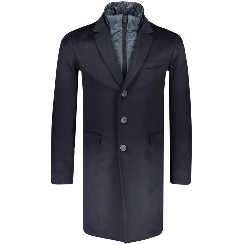 Herno 100% cashmere coat, blue sold by Siebentaschen