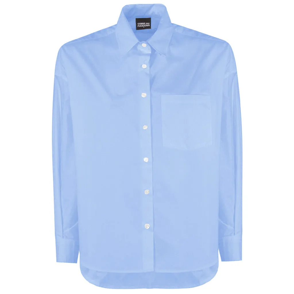 Comme des Fuckdown Cotton Shirt Sky Blue sold by Siebentaschen