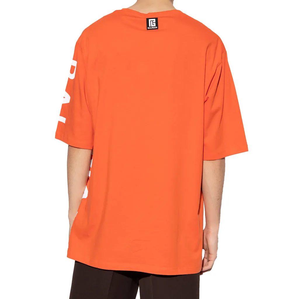 Balmain cotton t-shirt with short sleeves, orange sold by Siebentaschen product image thumbnail 2