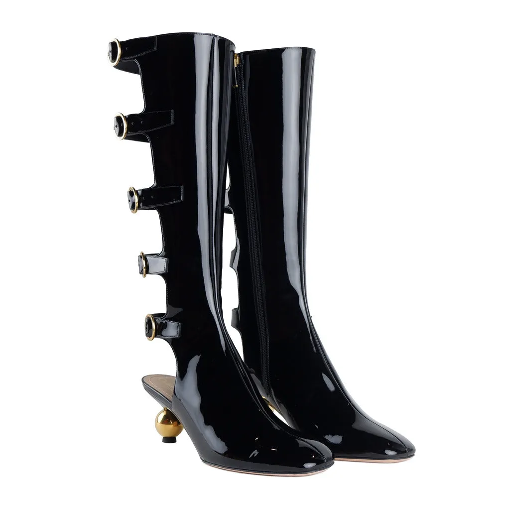Dior boot patent cafskin leather, black sold by Siebentaschen product image thumbnail 2