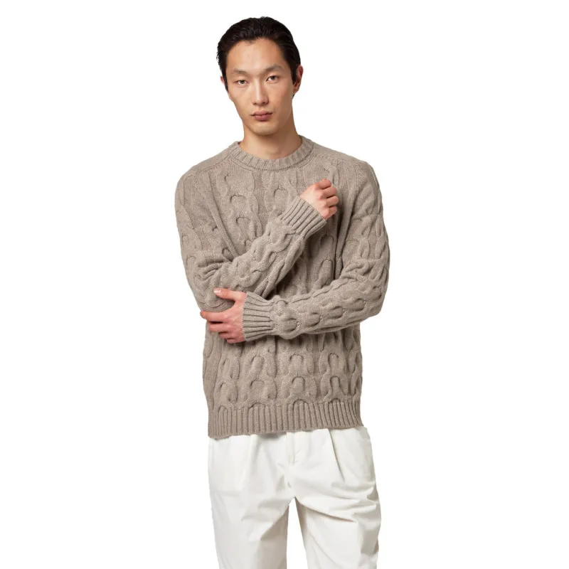 alpha studio - Sweaters - au-7166c-greige sold by Siebentaschen