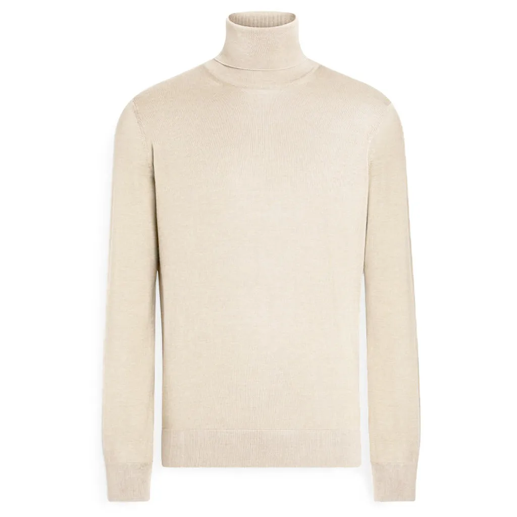 emilio romanelli - Sweaters - 87103-dolcevita-117beige sold by Siebentaschen