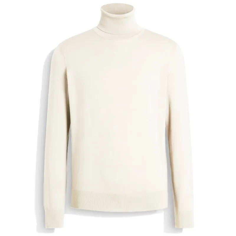 emilio romanelli - Sweaters - 87103-dolcevita-116bianco made by Siebentaschen