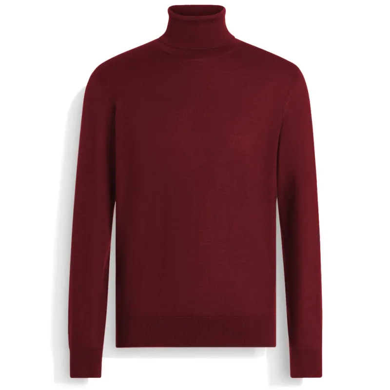 emilio romanelli - Sweaters - 87103-dolcevita-125rosso made by Siebentaschen