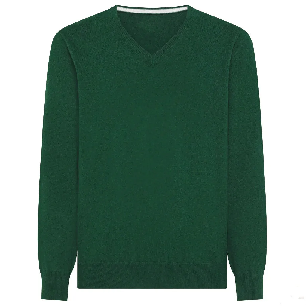 emilio romanelli - Sweaters - 87101-scolloV-130verde sold by Siebentaschen