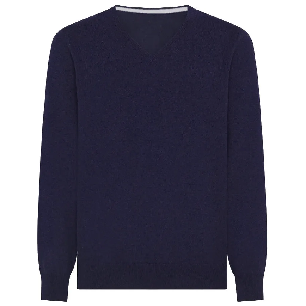 emilio romanelli - Sweaters - 87101-scolloV-135notte sold by Siebentaschen