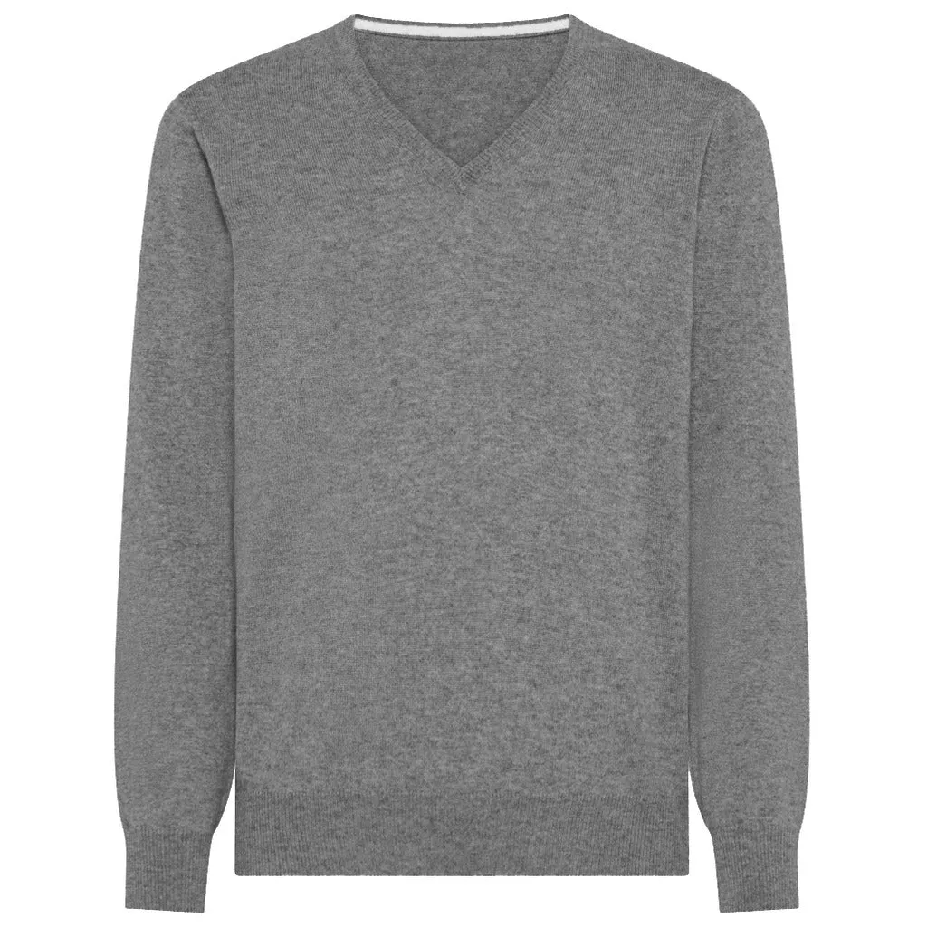 emilio romanelli - Sweaters - 87101-scolloV-113grigio sold by Siebentaschen