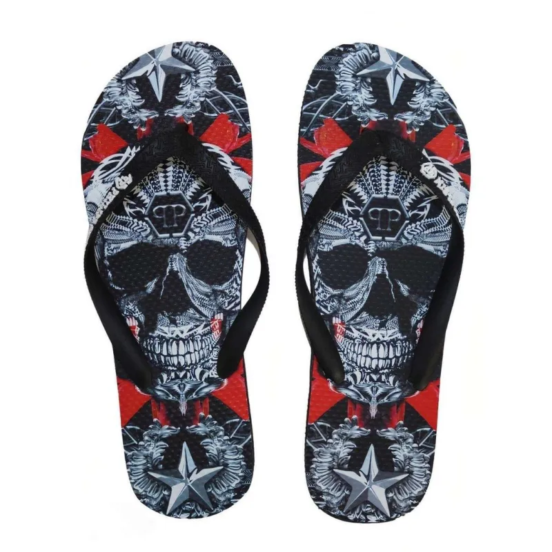 philipp plein - Flip-Flops - imps900_99d-blkmulti sold by Siebentaschen