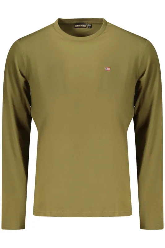 NAPAPIJRI MEN S LONG-SLEEVED T-SHIRT GREEN sold by Siebentaschen