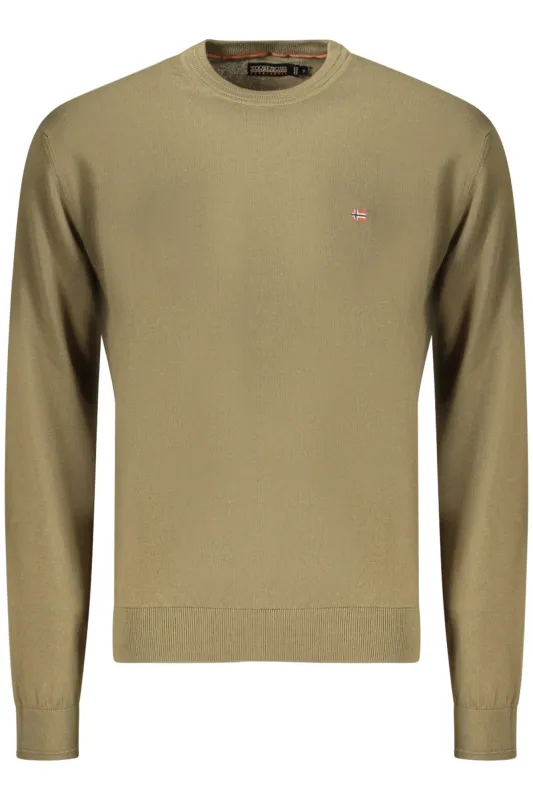 NAPAPIJRI MEN S GREEN SWEATER made by Napapijri