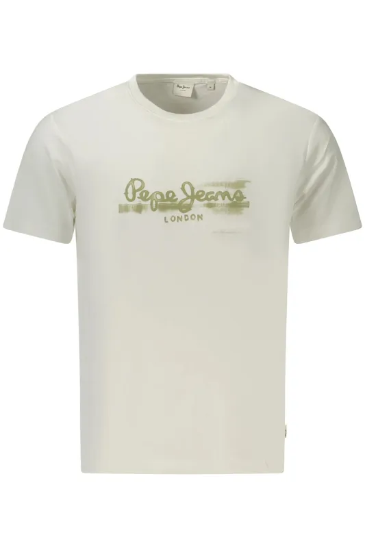 PEPE JEANS MEN S SHORT-SLEEVED T-SHIRT WHITE sold by Siebentaschen