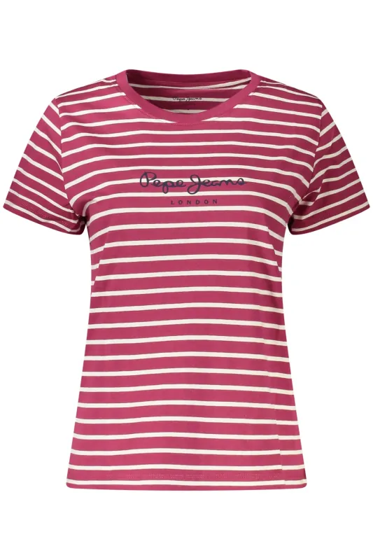 PEPE JEANS WOMEN S PURPLE SHORT-SLEEVE T-SHIRT sold by Siebentaschen