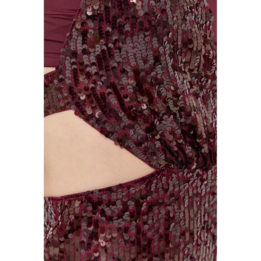 tuta paillettes bordeaux sold by Siebentaschen product image thumbnail 5