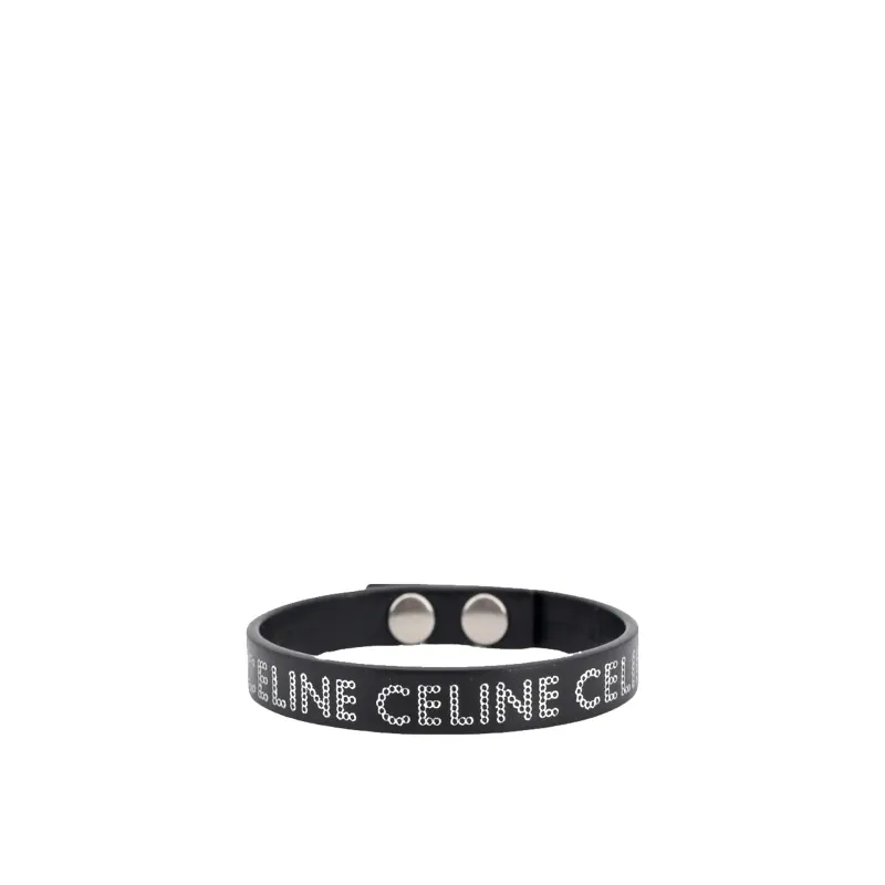 Celine Leather Logo Bracelet made by Celine