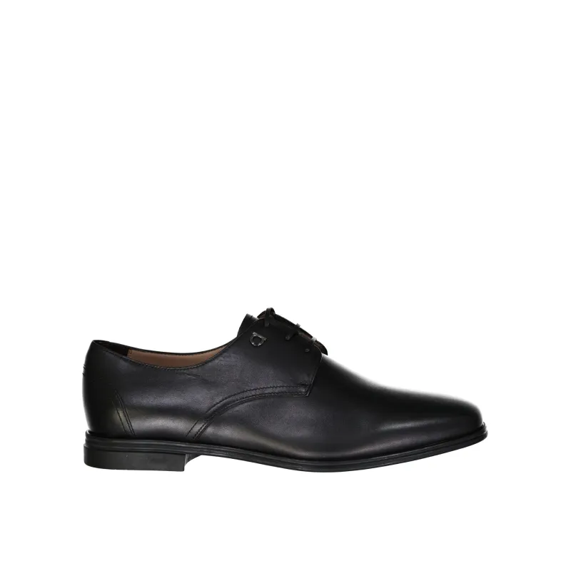 Salvatore Ferragamo Spencer Leather Derby Shoes sold by Siebentaschen