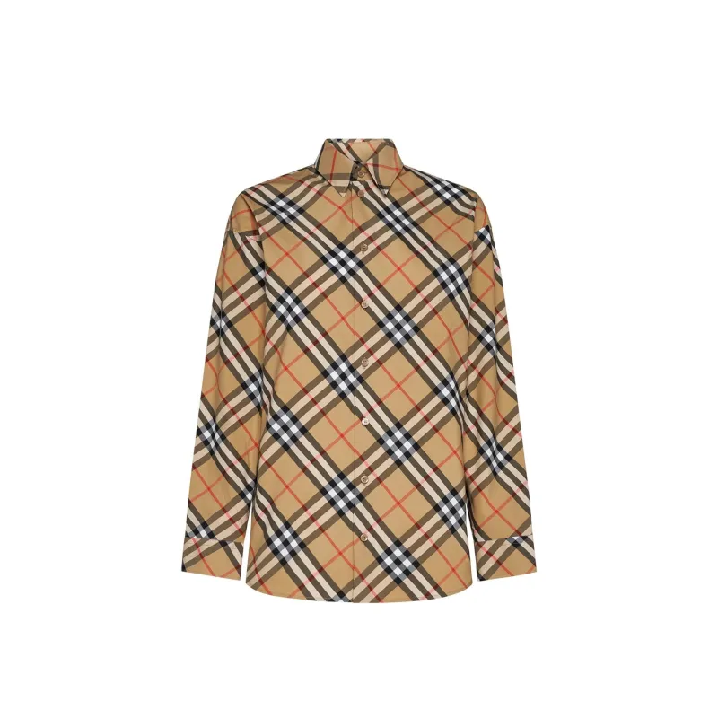 Burberry Check Cotton Shirt sold by Siebentaschen