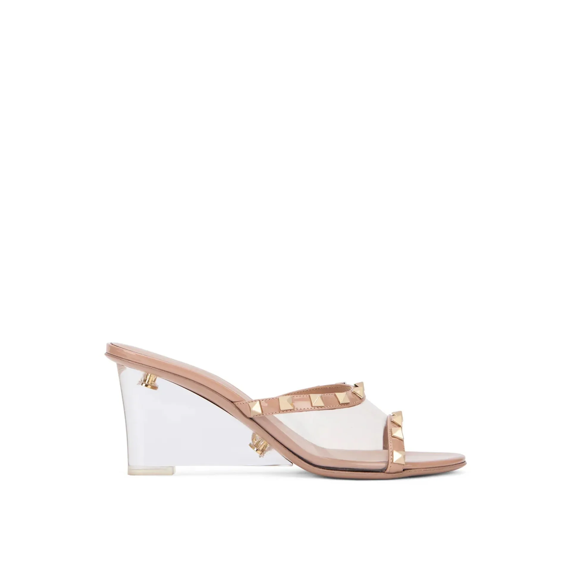 VALENTINO GARAVANI ROCKSTUD transparent Mules sold by Siebentaschen
