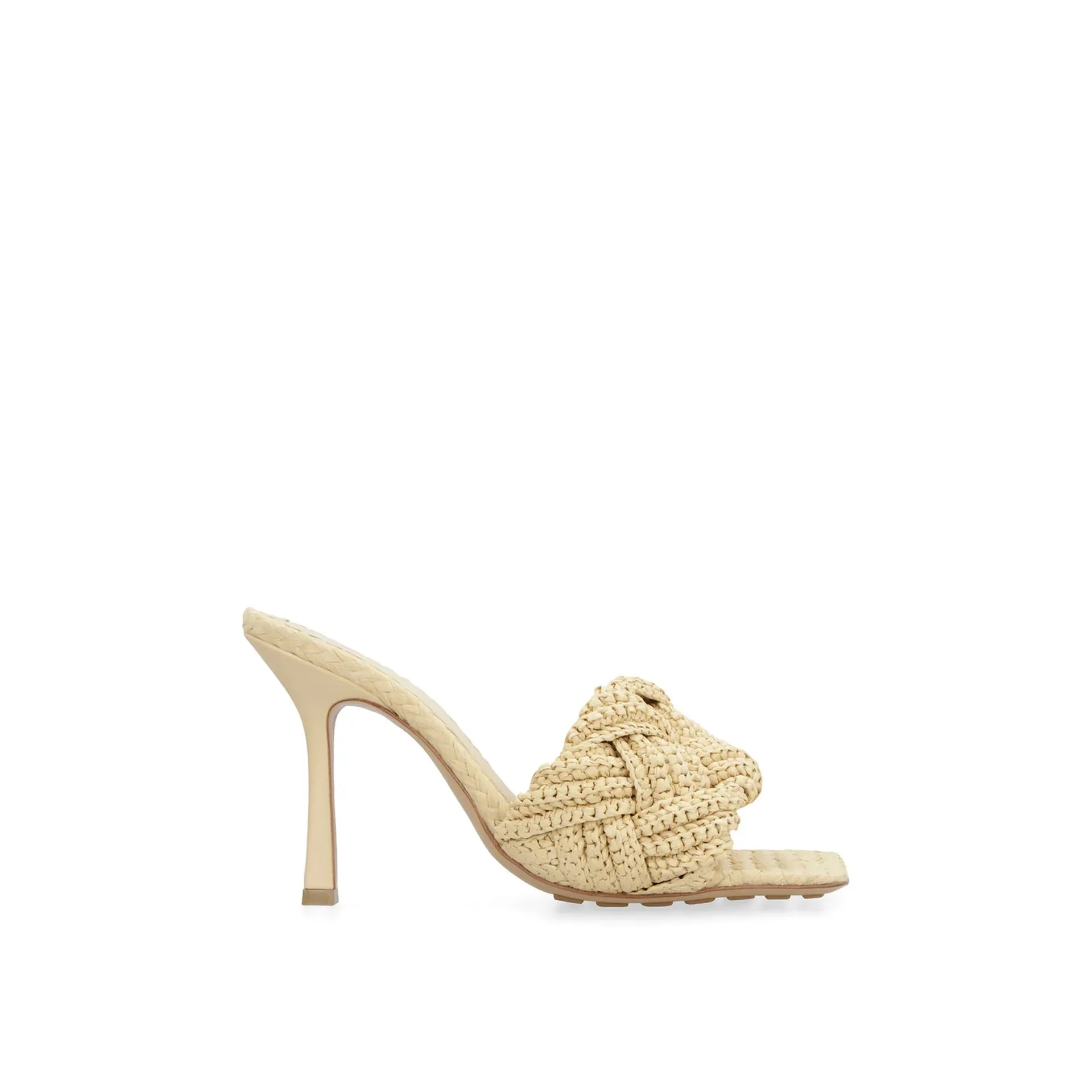 Bottega Veneta Lido Raffia Mules sold by Siebentaschen