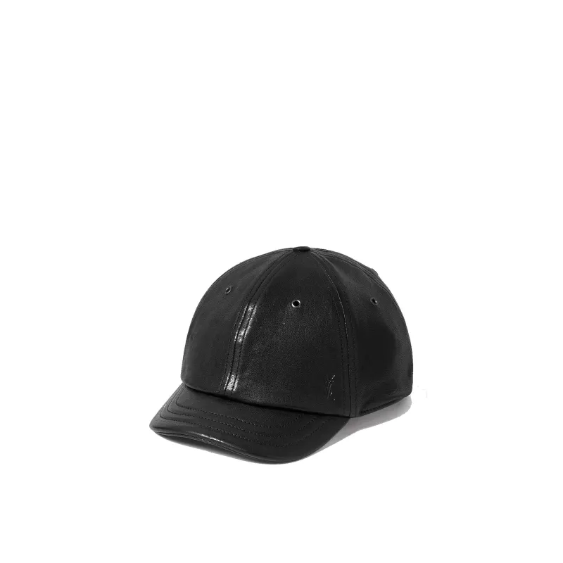 Saint Laurent Cassandre Leather Cap sold by Siebentaschen