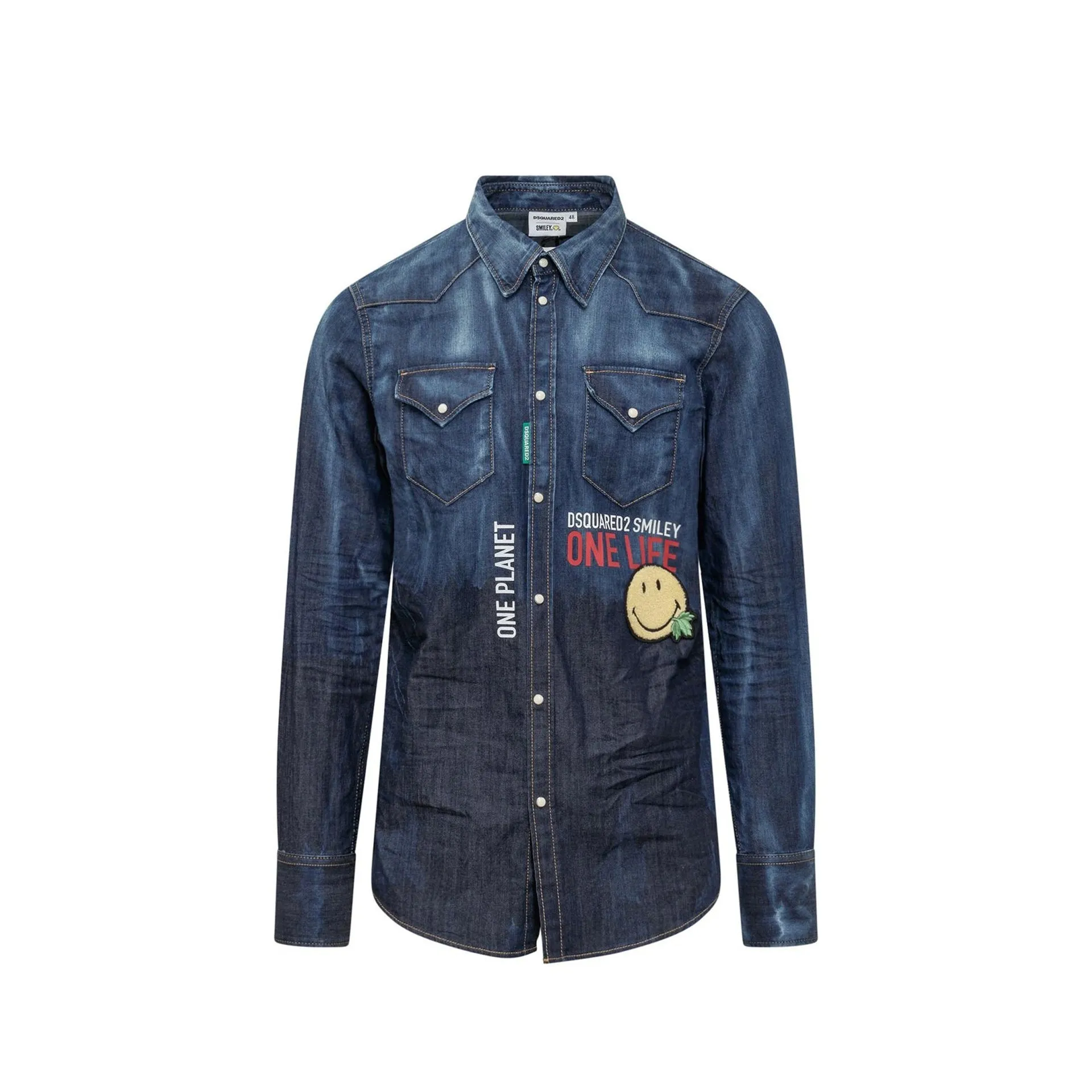 Dsquared2 x Smiley Denim Shirt sold by Siebentaschen
