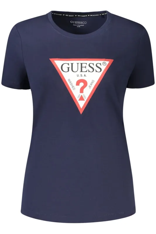 GUESS JEANS WOMEN S SHORT SLEEVE T-SHIRT BLUE made by Guess