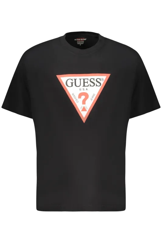 GUESS JEANS MEN S SHORT-SLEEVED T-SHIRT BLACK sold by Siebentaschen