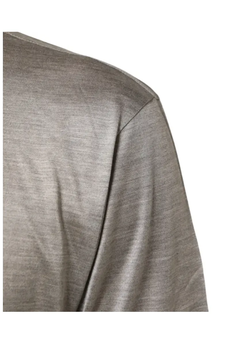 Dolce & Gabbana Beige Hazelnut Silk Shortsleeve Shirt T-shirt sold by Siebentaschen product image thumbnail 3