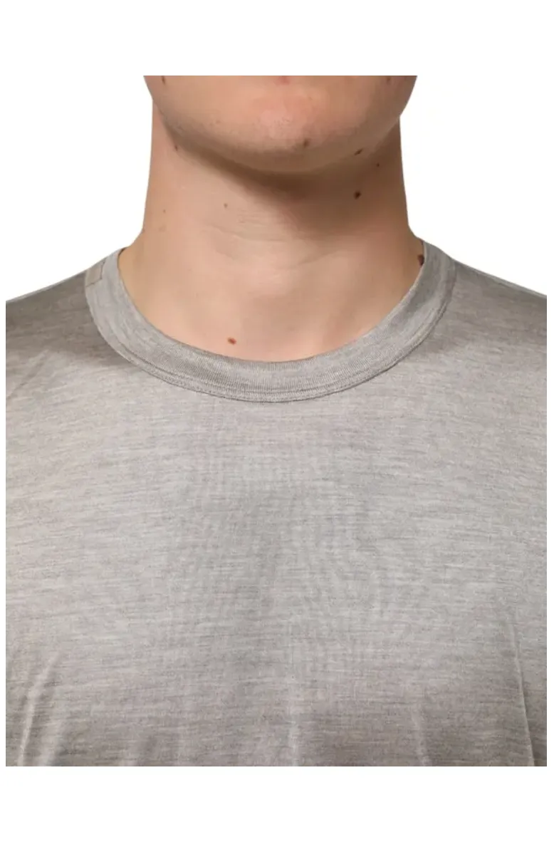 Dolce & Gabbana Beige Hazelnut Silk Shortsleeve Shirt T-shirt sold by Siebentaschen product image thumbnail 4