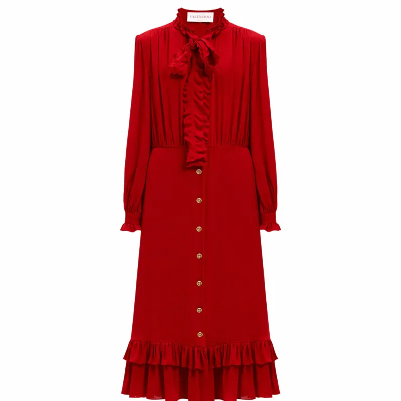 valentino garavani - Dress - 6b3vaf011mh-rosso made by Valentino Garavani