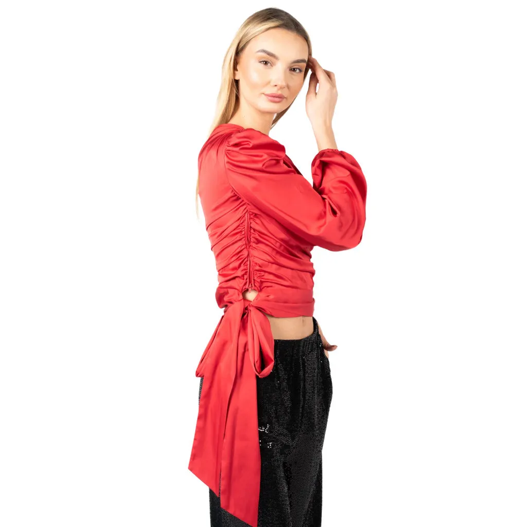 pinko - Blouse - 100227-a0j1-rosso sold by Siebentaschen product image thumbnail 4