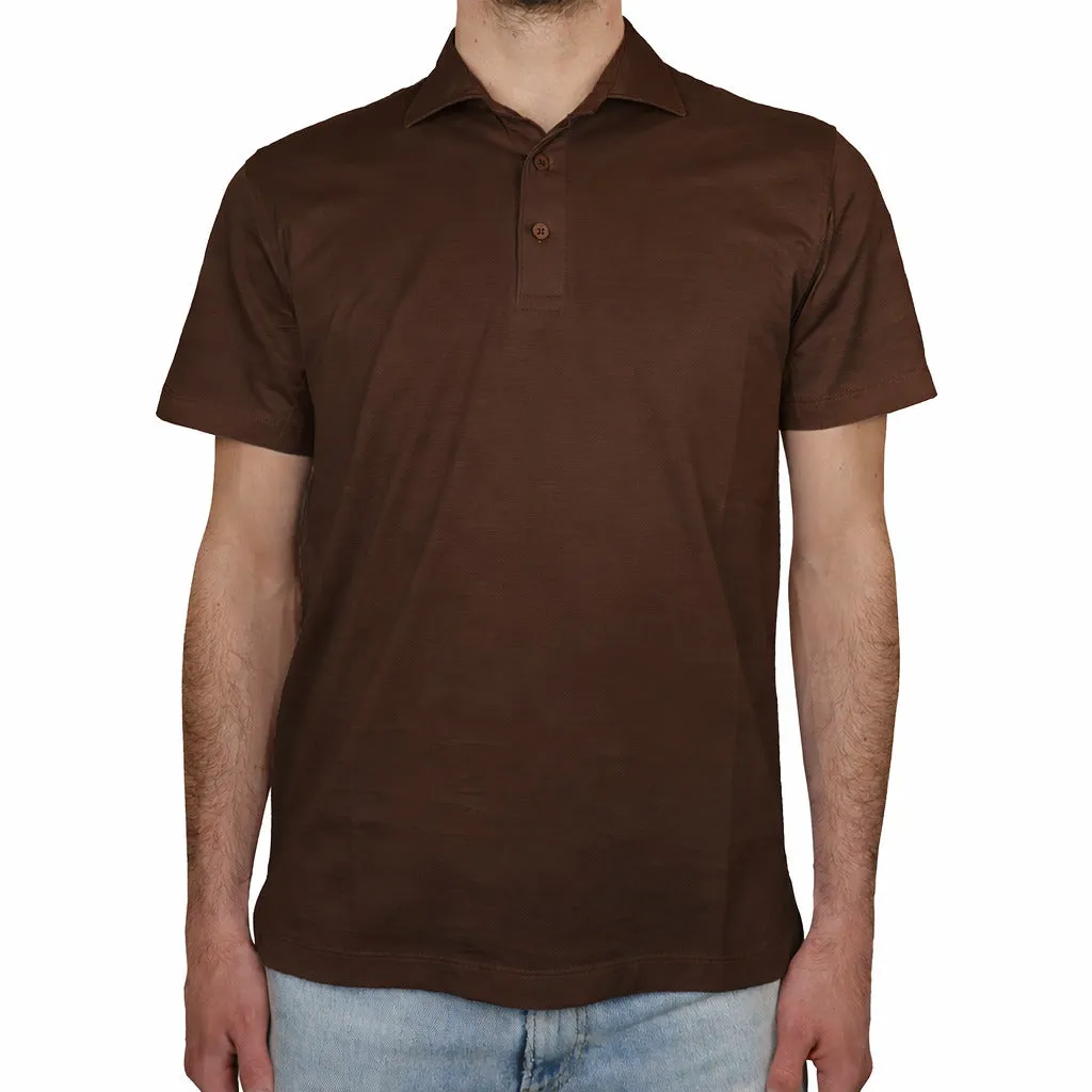 Loro Piana Wool Polo Shirt Brown sold by Siebentaschen