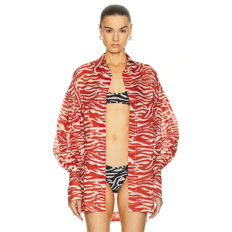 the attico - Shirts - 243wch17-rosso made by The Attico