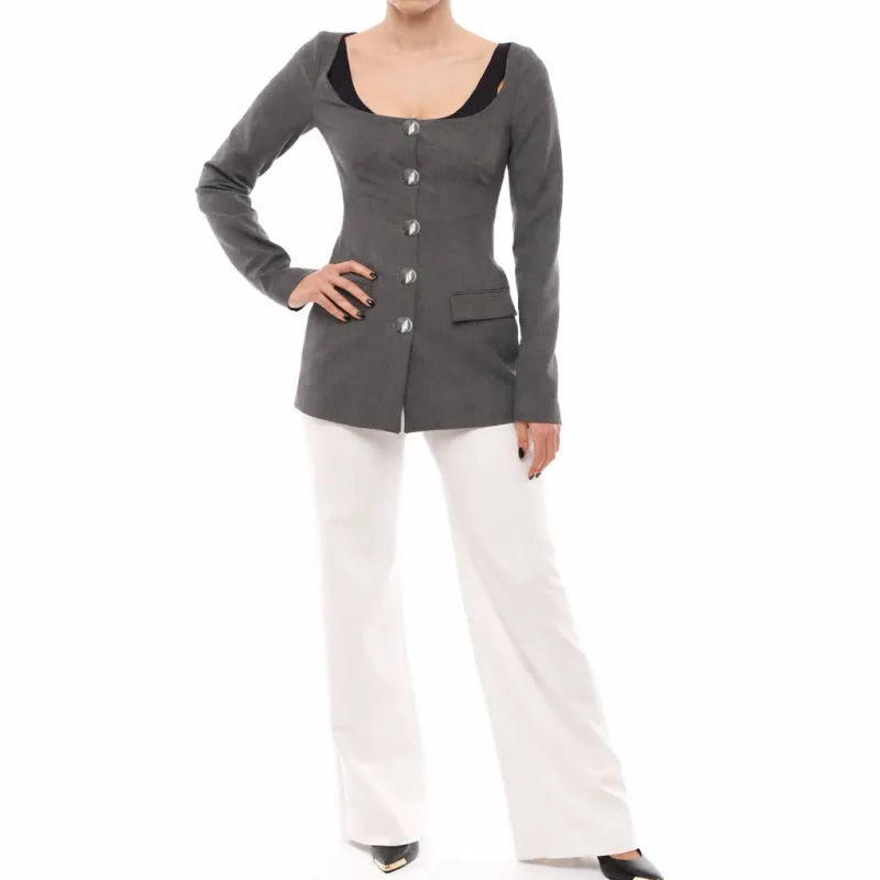 the attico - Formal Jacket - 227wcg43-grigio made by The Attico