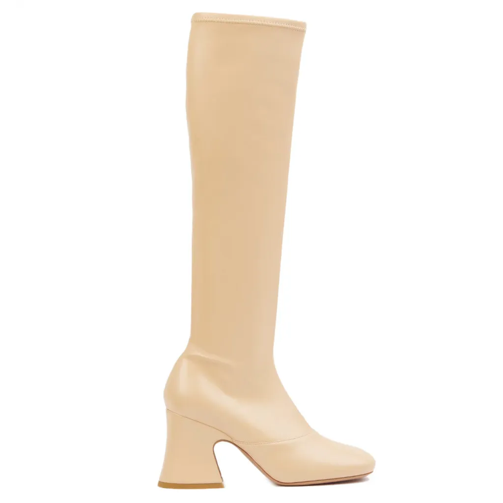 janis heeled boot beige sold by Siebentaschen