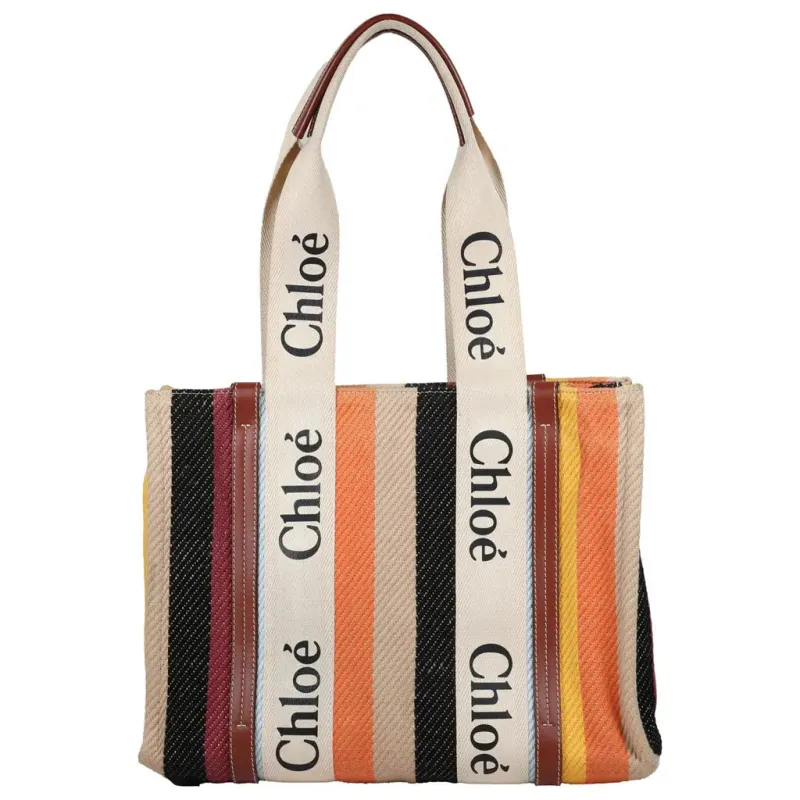 Chloé Woody Medium Multicolor Tote Bag sold by Siebentaschen