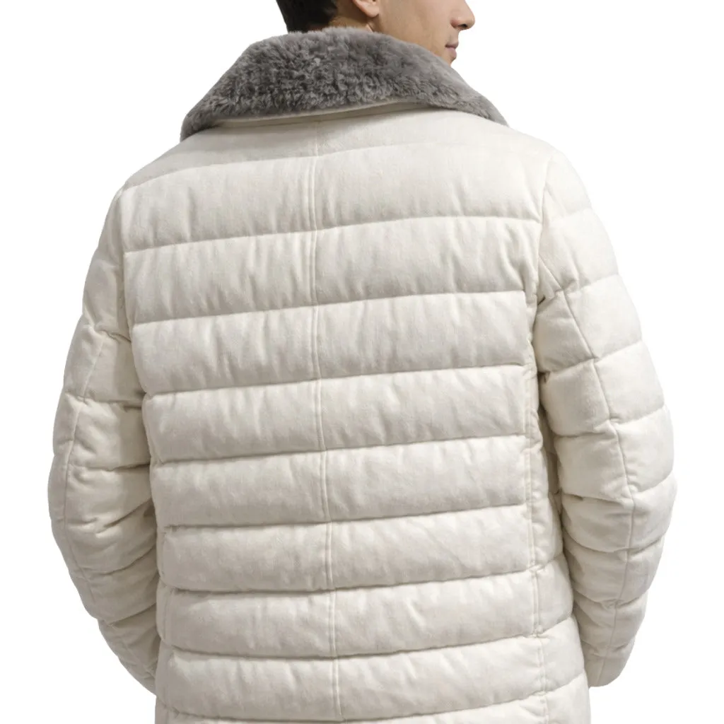 Herno cream-colored double-breasted jacket, white sold by Siebentaschen product image thumbnail 2