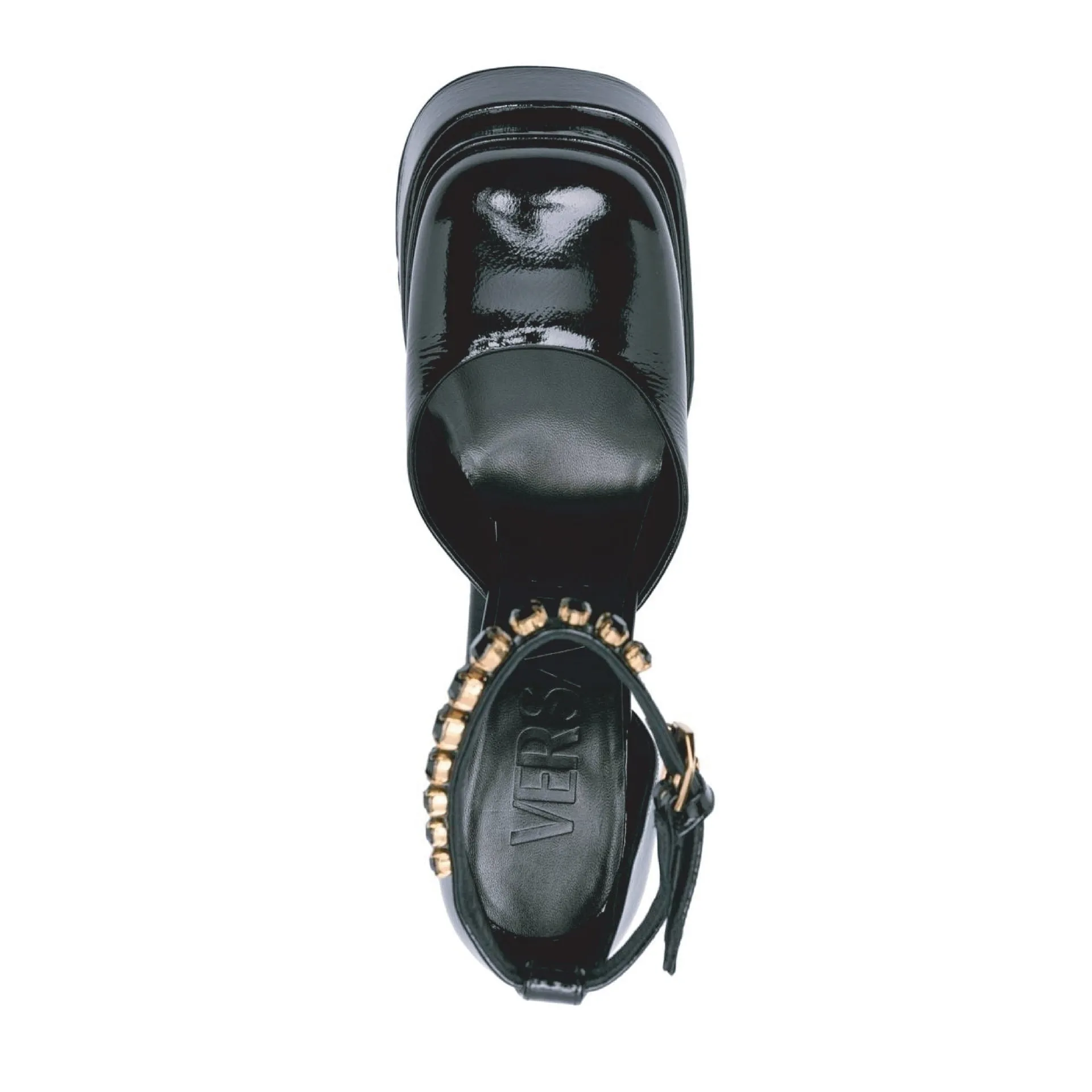 Versace Leather Platform Sandals-Black-WOMEN sold by Siebentaschen product image thumbnail 3