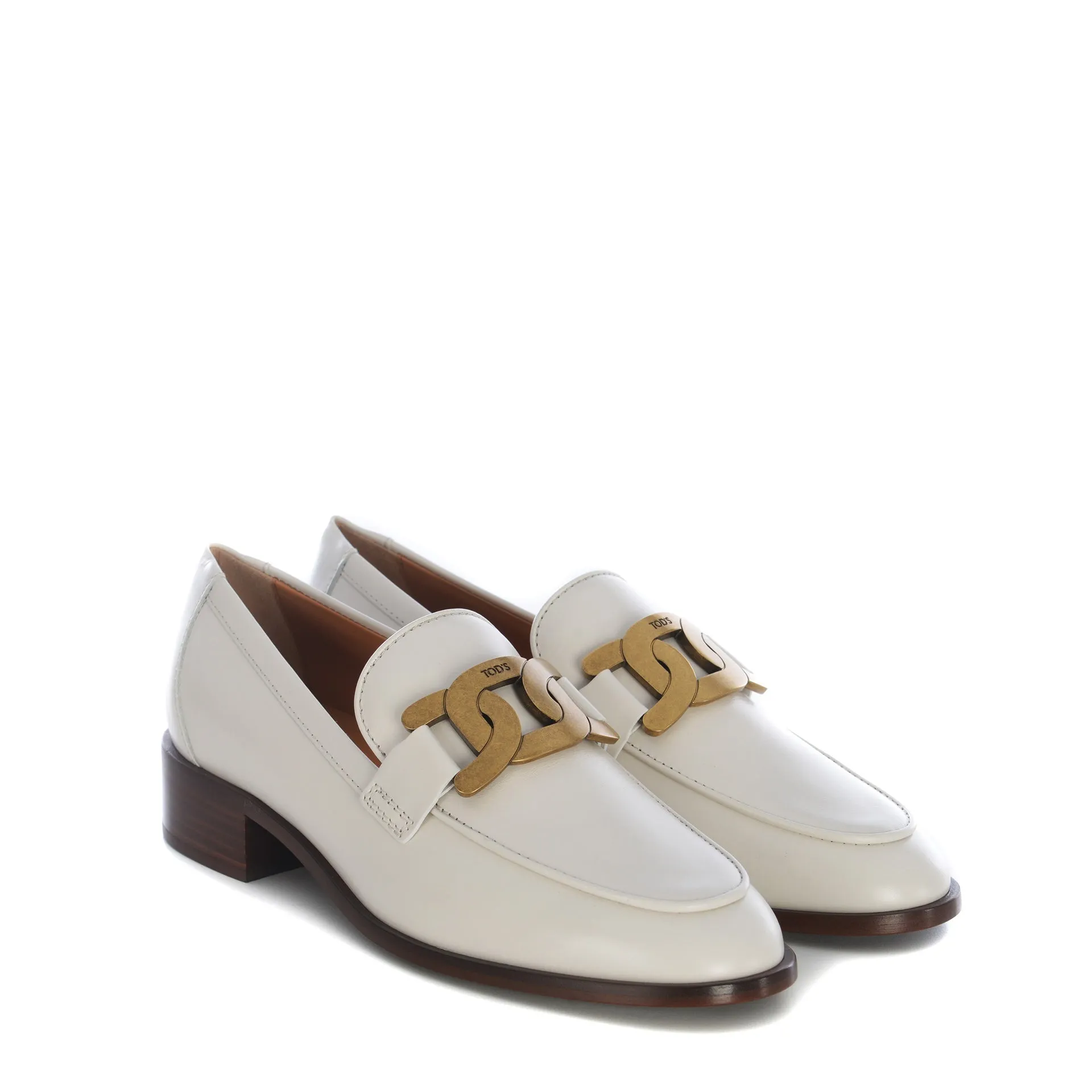 Tod's Leather Loafers-White-WOMEN sold by Siebentaschen product image thumbnail 2