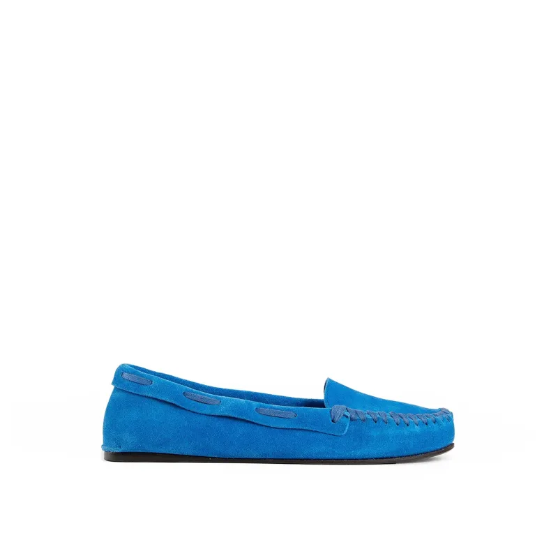 The Row Mabel Leather Loafers-Blue-WOMEN sold by Siebentaschen