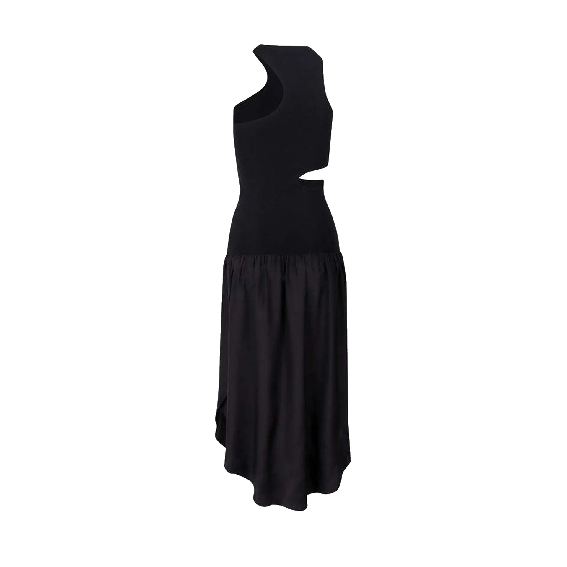 Stella Mccartney Silk Cut-Out Maxi Dress-Black-WOMEN sold by Siebentaschen