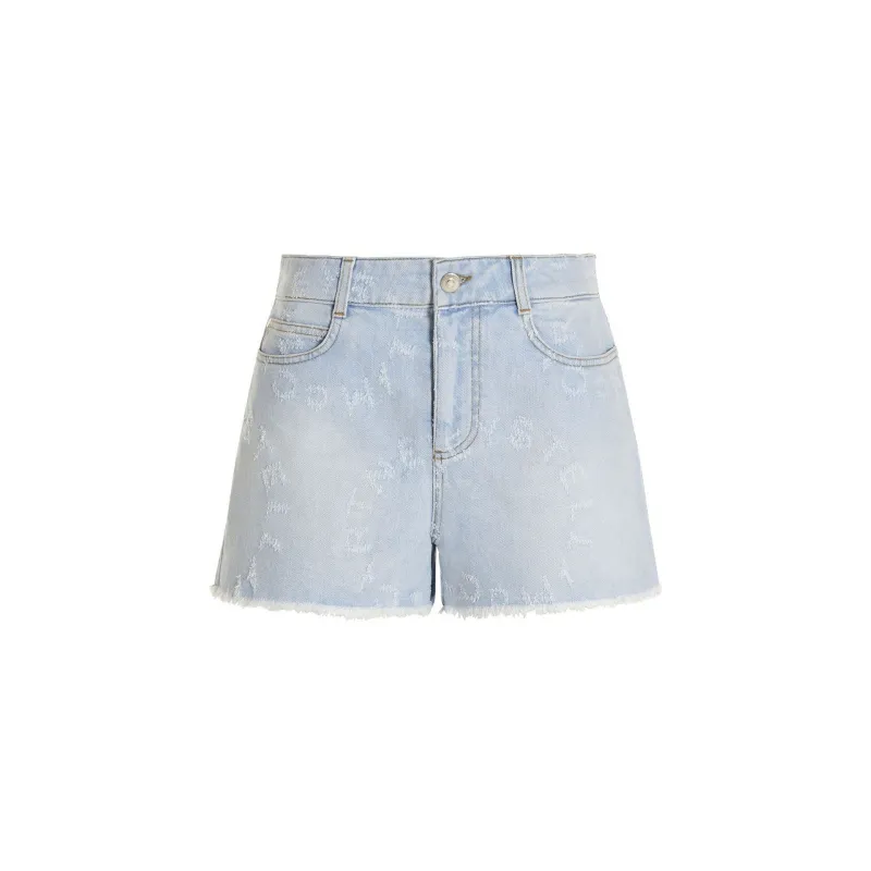 Stella Mccartney Denim Shorts-Blue-WOMEN made by Stella McCartney