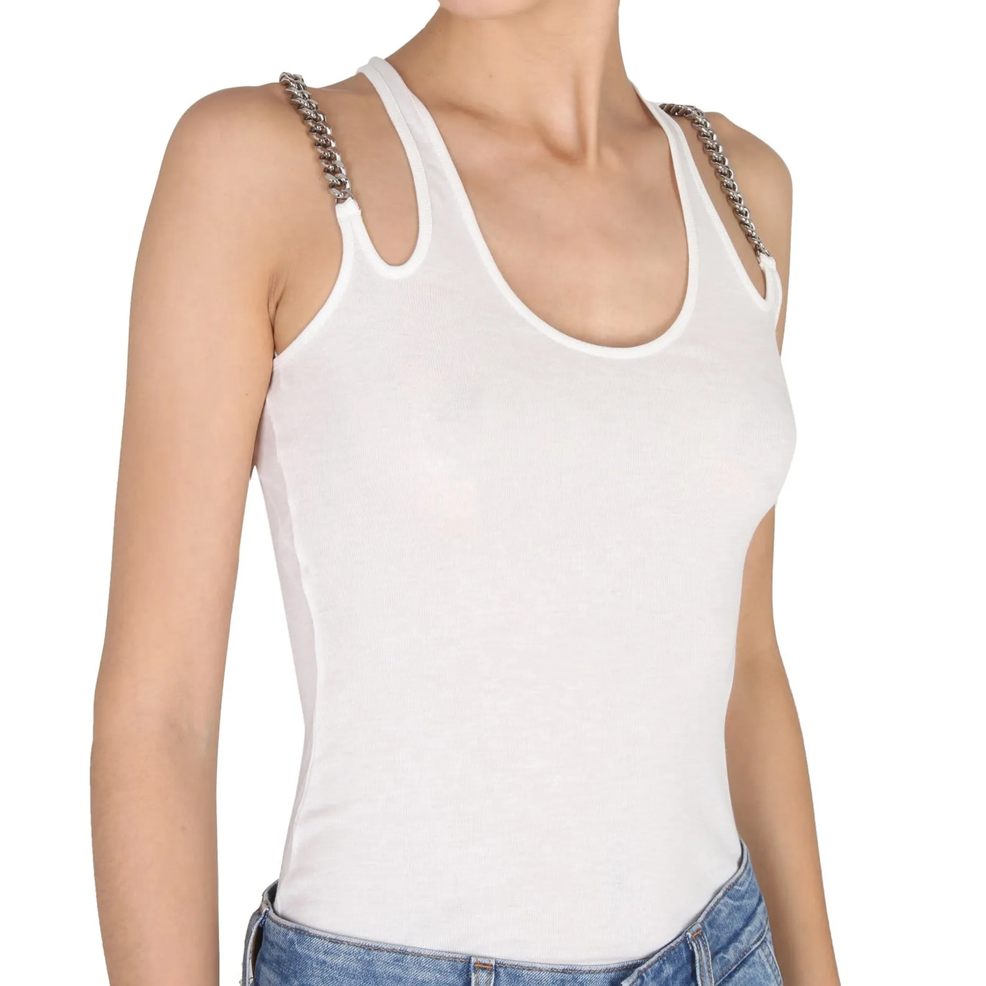 Stella McCartney Falabella Chain Top-White-WOMEN sold by Siebentaschen product image thumbnail 4