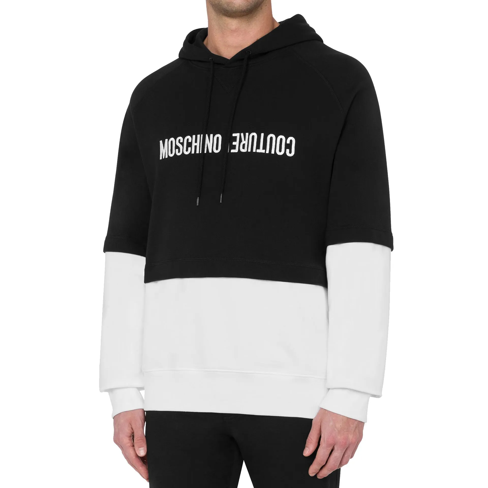 Moschino Cotton Hooded Sweatshirt-Black-MEN sold by Siebentaschen product image thumbnail 2