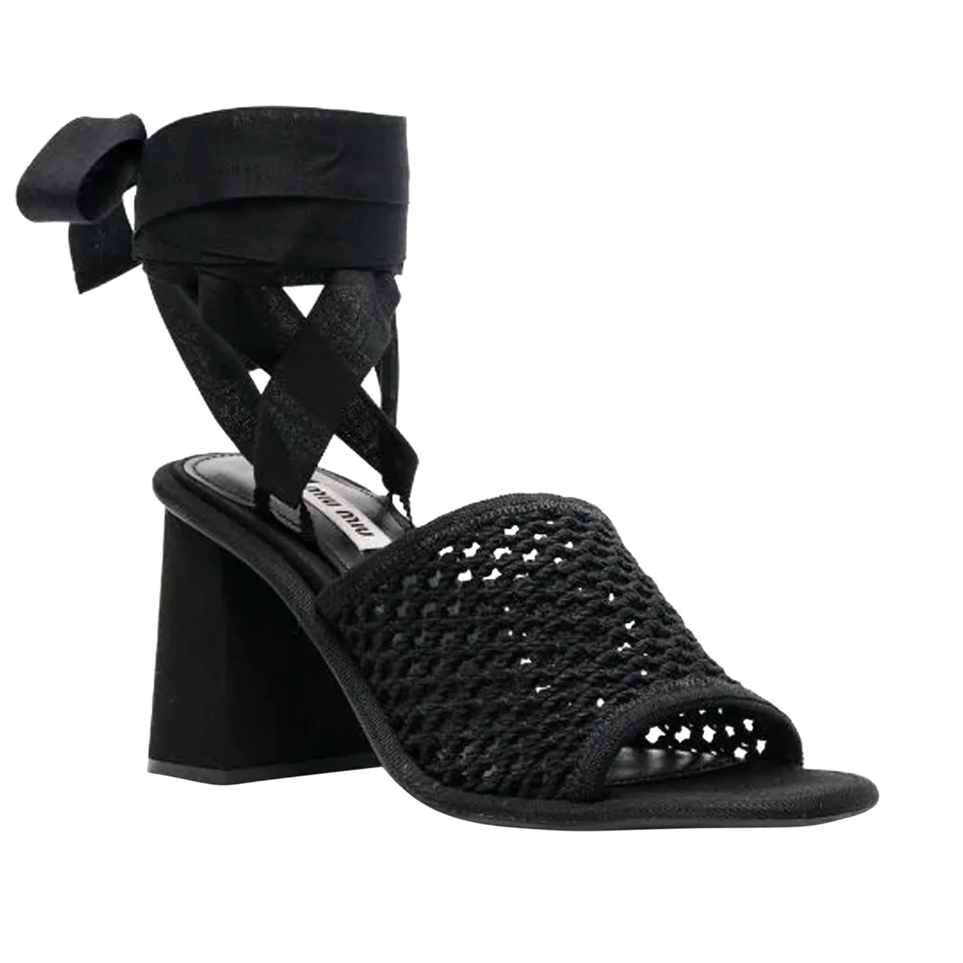 Miu Miu Macrame Sandals-Black-WOMEN sold by Siebentaschen product image thumbnail 2