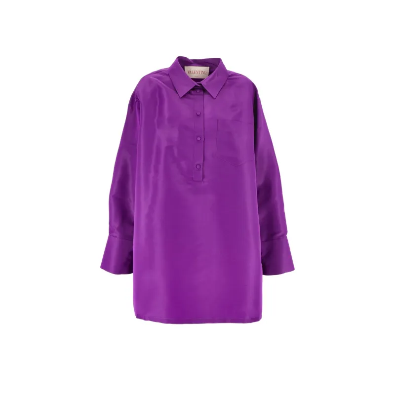 Valentino Silk Dress-Purple-WOMEN made by Valentino