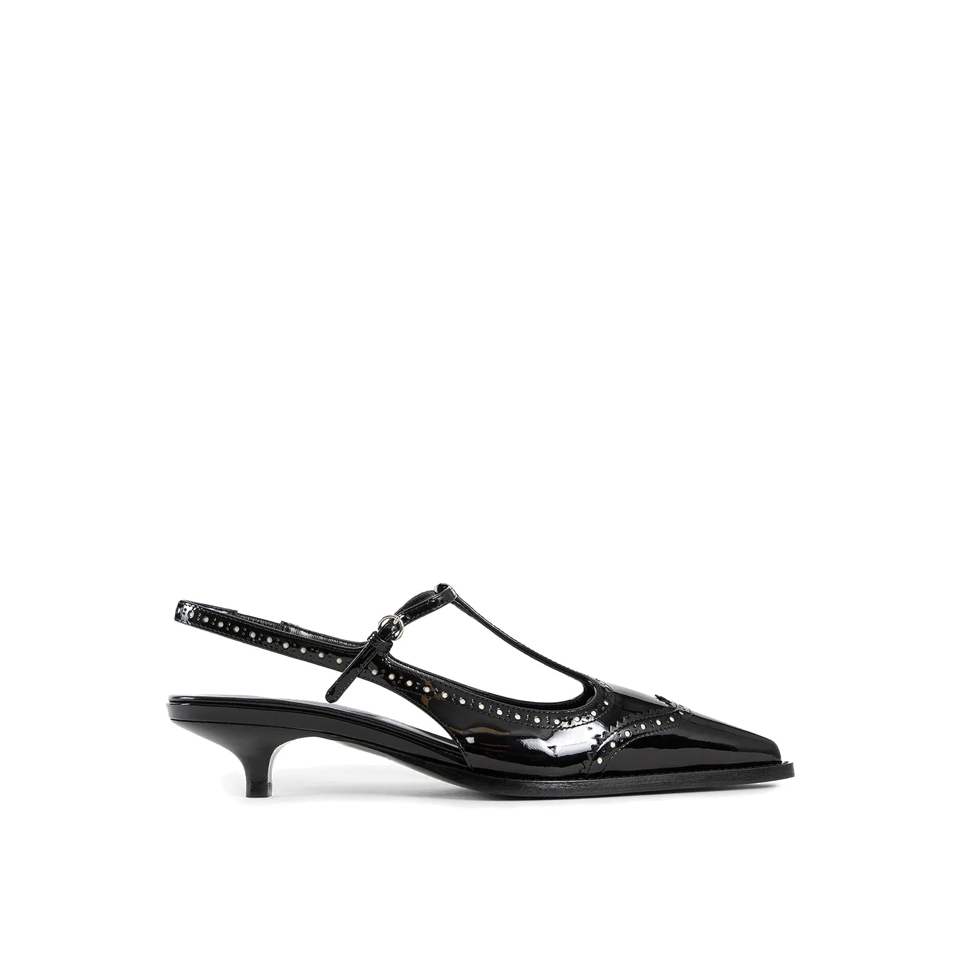 Miu Miu Leather Slingback Pumps-Black-WOMEN sold by Siebentaschen
