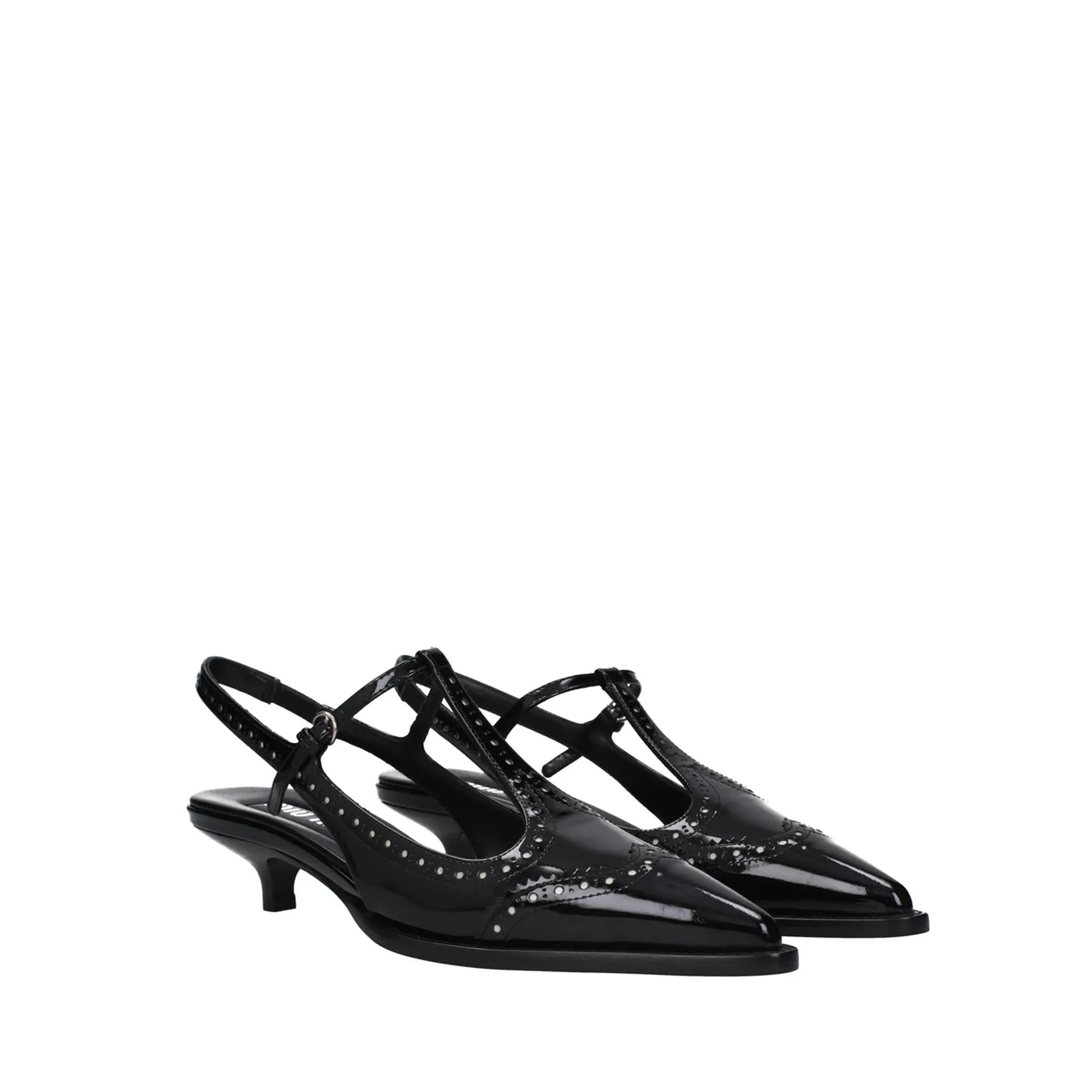Miu Miu Leather Slingback Pumps-Black-WOMEN sold by Siebentaschen product image thumbnail 2